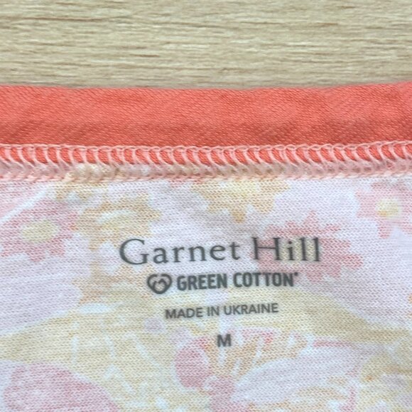 Garnet Hill Women's Asian Wrap Organic Cotton Nightgown Size Medium - Picture 5 of 6